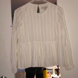 Ann Taylor Loft white blouse